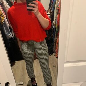 Maeve The Poppy Kick Flare Pull-On Pants in Black and White Gingham